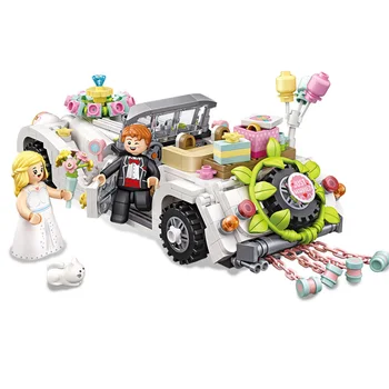 LOZ Mini Bloki Tehnikas Kāzu Auto Rozā Sporta Transportlīdzekļa Modelis Diamond Ķieģeļi Uzstādīt Rotaļlietas draudzenēm Xmas Dāvanas