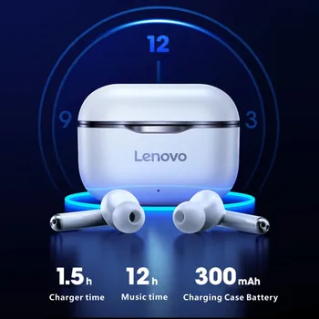 LP1 TWS Bezvadu Austiņas Bluetooth 5.0 Dual Stereo Trokšņa Samazināšanas Bass Touch Kontroles nodaļas Vadītāja tālrunis 300mAH Oriģinālu Lenovo
