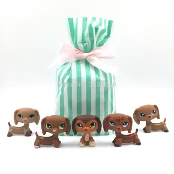 LPS CAT 5 Gab./maisiņā Reālo pet shop cute rotaļlietas maz suns modelis retas dzīvnieku dachshund bērniem 518-556-675-640-mono-PJZ13
