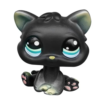 LPS KAĶIS LPSCB Custom-Made Bērnu ar Veco Pet Shop Rotaļlietas Pastāvīgā Īsiem Matiem Cat #994 Melns Kaķēns