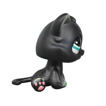 LPS KAĶIS LPSCB Custom-Made Bērnu ar Veco Pet Shop Rotaļlietas Pastāvīgā Īsiem Matiem Cat #994 Melns Kaķēns