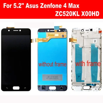 LTPro Par Asus Zenfone 4 Max ZC520KL X00HD LCD Displejs, Touch Screen Panelis Digitizer Stikla Sensora Montāža Ar Rāmi 5.2