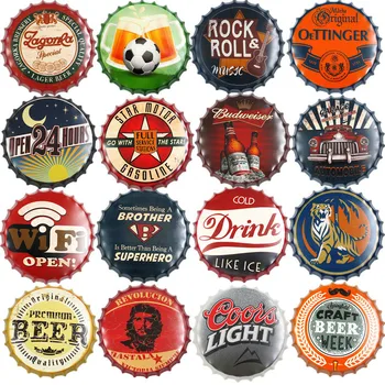 [Luckyaboy] Rock Route 66 Alus Pudeļu Korķi Metāla Skārda Zīmes Plāksnes Retro Sienu Mākslas Plāksne Vintage Cafe Bar Pub Corona Mājas Dekoru
