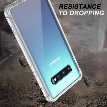 Luksusa Hard Case For Samsung S10 Plus gadījumā ekrāna aizsargs PC TPU Silikona 360 aizsardzības shpock gadījumā Galaxy A50 S10e Vāciņu