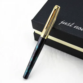 Luksusa Metāla krāsas Tintes Pildspalvu Zelta klp EF/F/Smilga Nib Skaistā Dāvanu kastē, kas Teicami Rakstīšana Dāvanu, Biznesa Birojs
