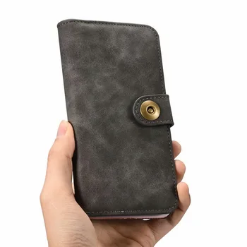 Luksusa PU Leather Flip Magnētisko uz Lietu Samsung Galaxy Note 9 8 S8 S9 Plus S7 Malas 2 in 1 Atvāžamā Telefona Maks Capa