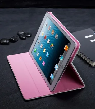 Luksusa PU Tablete Coque iPad mini Gadījumā Flip Vainagu Luksusa Stāvēt A1489 A1490 seguma iPad mini 2 mini 3 Lietā Stāvēt
