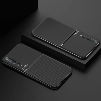 Luksusa Slim Ādas Gadījumā Xiaomi Redmi Mi 10 9 Lite, Ņemiet vērā, 10 Pro A3 Veidot Magneti Auto Plāksnes Mīksto Segumu Xiaomi CC9 E Pro