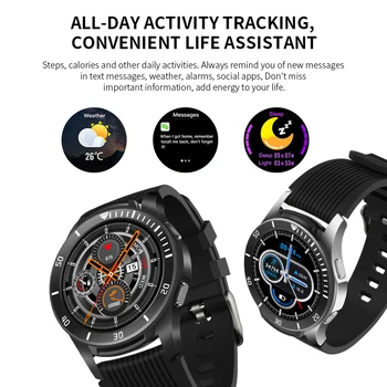 Luksusa Smart Skatīties Vīrieši Bluetooth Fitnesa Tracker Miega Sirds Ritma Monitors Informāciju Push Zvanu Atgādinājumu Vibrējošais Smartwatch