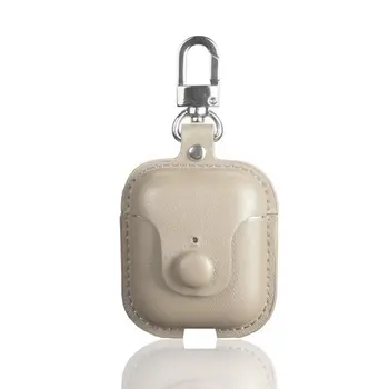 Luksusa Ādas Gadījumā Realme Pumpuri Gaisa Bluetooth Austiņas Aizsardzības Vāciņu ar Atslēgu Ķēdes, Pumpuri, Gaisa Uzlādes Lodziņā Peļņu