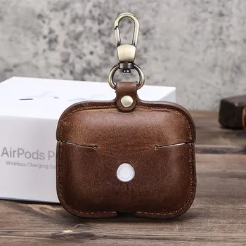 Luksusa Ādas Soma AirPods Pro Uzlādes Lodziņā Gadījumos Bezvadu Bluetooth Austiņas Aizsardzības Ādas apple airpods pro Fundas