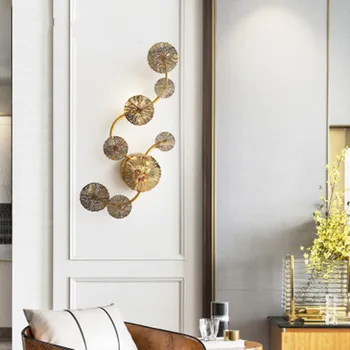 Luksusa īpašu Lotus modelis istabu eju gaismas dekorēšana dzīvojamā istaba fona sienas, kāpņu gultas spoguļa priekšā lampas