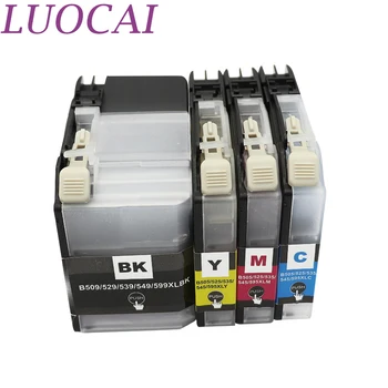 LuoCai 4 gabali LC529 LC 529 LC525 LC529XL LC525XL Saderīgs tintes kasetnes Brother DCP-J100 DCP-J105 MFC-J200 printeriem