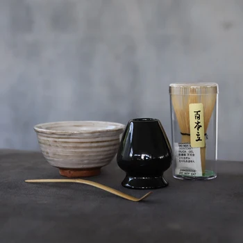 LUWU 4gab/uzstādītu tradicionālo matcha giftset bambusa matcha noslaucīt scoop ceremic Matcha Bļodā Sajauciet Turētāji japāņu tējas komplekti