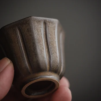LUWU japāņu keramikas teacup bronzas tējas tase ķīniešu kung fu kausa drinkware
