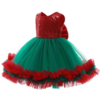 LZH 2020. gada Rudenī Baby Meitenes Ziemassvētku Princese Kleitu Modes Lielo Loku Vizuļi Puses Oficiālu Kleitu, Bērnu drēbītes, Acs Tutu Svārki