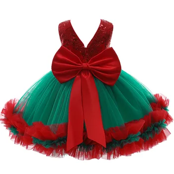 LZH 2020. gada Rudenī Baby Meitenes Ziemassvētku Princese Kleitu Modes Lielo Loku Vizuļi Puses Oficiālu Kleitu, Bērnu drēbītes, Acs Tutu Svārki