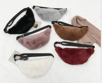 Līdz 2018. gada Rudenī un Ziemā, jaunu kažokādas soma modes dāmas pleca soma savvaļas gadījuma viduklis pack