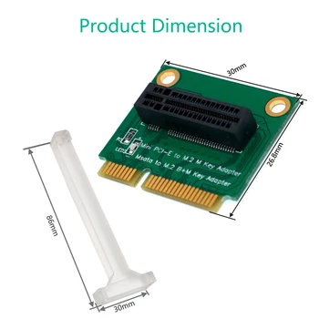 M. 2 SSD / B+M taustiņu SATA Autobusu SSD diska Mini PCI-E Adapteris Vertikāla instalācija, Nvme NGFF 2280 Tips SSD mSATA Kartes Konvertētājs