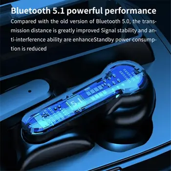 M19-19 Earbuds TWS Austiņas Touch Kontroli Bezvadu Bluetooth 5.1 Austiņas Ar Mikrofonu Austiņas & Austiņas Austiņas