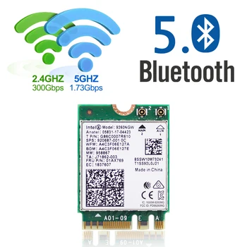 M2 Bluetooth, Wifi 2in1 Modulis NGFF M. 2. Ostas 1200Mbps Bt5.0 2.4/5Ghz Wifi un Bluetooth Adapteris