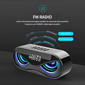 M6 Spēcīgs Bluetooth Skaļruni Atdzist Pūce Dizaina Bezvadu Skaļruni Skaļruni ar FM Radio TF Karti LED Flash Modinātājs