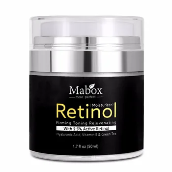 Mabox 50ml Retinols 2.5%Mitrinātājs Sejas Krēms hialuronskābe AntiAging Novērstu Grumbu, E Vitamīnu, Kolagēnu, Gluda Balināšanas Krēms