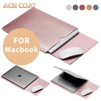 Macbook Pro 13 Gaisa Klēpjdatora Soma Gadījumā Grāmatiņa Segtu Gudrs Microfiber Āda PU 12 13 15 16 Pink Sleeve for Macbook Pro Retina