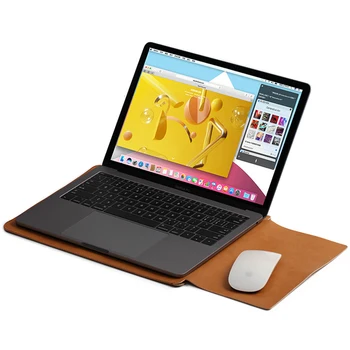 Macbook Pro 13 Gaisa Klēpjdatora Soma Gadījumā Grāmatiņa Segtu Gudrs Microfiber Āda PU 12 13 15 16 Pink Sleeve for Macbook Pro Retina