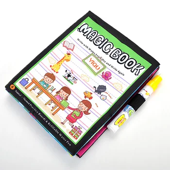 Magic Ūdens Zīmēšanas Grāmata Krāsojamā Grāmata Grafiti Magic Pen Dzīvnieku Krāsošana Dāvana Bērnu Bērniem Puzzle Vizuālo Rokās-par Spēju Rotaļlietas