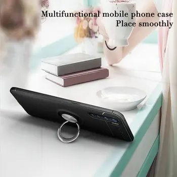 Magnētiskais Metāla Gredzenu Turētājs Telefonu Gadījumā par OPPO Reno 3 Vāku Soft TPU Silikona Triecienizturīgs Bufera Stiprinājuma Gadījumā OPPO F15 Indijā