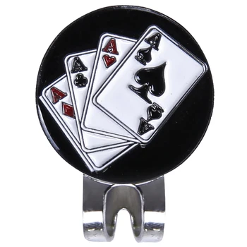 Magnētisko vāciņu klipu noņemams metāla golfa black pokera marķieru komplekts