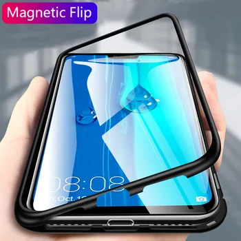 Magnētiskā Flip Case For Oppo Realme X2 3 5 Pro XT X Lite Q Segtu Oppo A3s Reno 2 Z K5 A11x A5 Q F9 Pro R15 A7 A8 A31 A9 2020