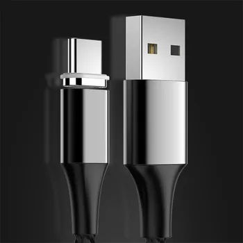 Magnētiskā Micro USB Kabelis Priekš iPhone, Samsung Android Ātri Magnēts Uzlādes Lādētājs USB C Tipa Kabeli Mobilā Tālruņa Vadu Stieples