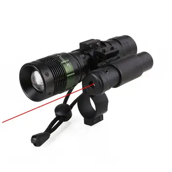 MAGORUI Cree LED Lukturīti ar Sarkano Punktu Lāzera Tēmēkļi Taktiskā Snaiperis Šautene, Optiskais darbības Joma Medību Riflescope Skats