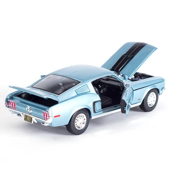 Maisto 1:18 1968. gada Ford Mustang GT Cobra Jet Sporta Auto Statiskā Modelēšana Die Cast Transportlīdzekļu Kolekcionējamus Modeļa Automašīnas Rotaļlietas