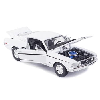 Maisto 1:18 1968. gada Ford Mustang GT Cobra Jet Sporta Auto Statiskā Modelēšana Die Cast Transportlīdzekļu Kolekcionējamus Modeļa Automašīnas Rotaļlietas