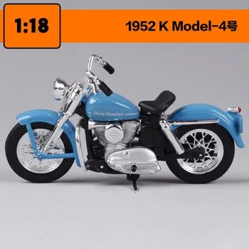 Maisto 1:18 Harley Davidson 1952 K Modeļa Motocikls metāla modeli, Rotaļlietas, Bērnu Dzimšanas dienas Dāvanu Rotaļlietu Kolekcija