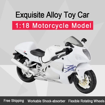 MAISTO 1:18 Suzuki GSX 1300R Sakausējuma Lējumiem Motocikla Modelis Praktiski Shork-Absorbētājs Rotaļlieta Bērniem Dāvanas Rotaļlietu Kolekcija