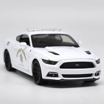 Maisto 1:24 Ford. Gadam Mustang GT policijas auto sakausējuma pilnvaroto auto modelis amatniecības apdare rotaļu instrumenti, Vācot dāvanas