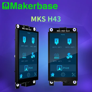 Makerbase MKS H43 V1.0 smart displeja kontrolieris, 3d printeri detaļu 4.3 collu IPS LCD 800*480 HD jaudas touch ekrāns Marlin2.x