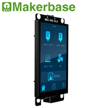 Makerbase MKS H43 V1.0 smart displeja kontrolieris, 3d printeri detaļu 4.3 collu IPS LCD 800*480 HD jaudas touch ekrāns Marlin2.x