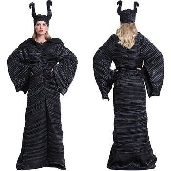 Maleficent Cosplay Kostīms, Kleita Ārējie Galvassegu Saimniece Ļaunuma Kostīmi, Masku, Tērpu, Angelina Jolie Halloween Apģērbi
