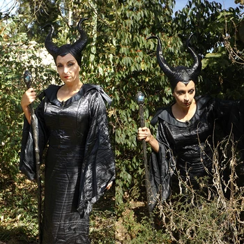 Maleficent Cosplay Kostīms, Kleita Ārējie Galvassegu Saimniece Ļaunuma Kostīmi, Masku, Tērpu, Angelina Jolie Halloween Apģērbi