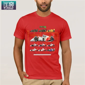 Man ir Visas Automašīnas Ayton Senna Sacīkšu Auto F1 T-Krekls Apkalpes Kakla Īsām Piedurknēm Topi Tīras Kokvilnas t-veida Krekls Vīriešiem Topi