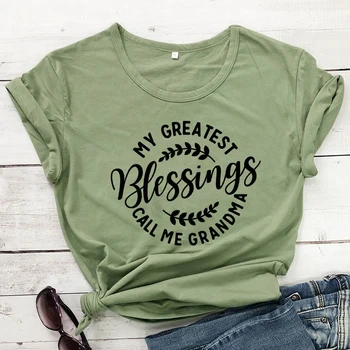 Manas Vislielākās Svētības, Man Zvana Vecmāmiņa T-krekls Sievietēm ir Smieklīgi Vecmāmiņas Dzimšanas dienu Tee Krekls Top Modes Mātes Diena Dāvanu Tshirt