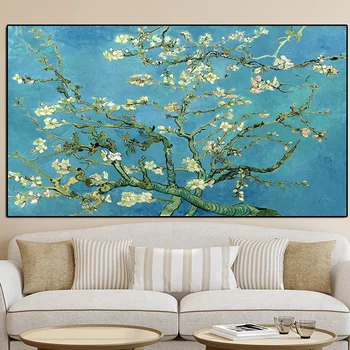 Mandeļu Ziedu Ziedi Van Goga Impresionisma Eļļas Glezna uz Audekla Plakātu Izdrukas Cuadros Sienas Art Attēlus Dzīvojamā Istaba