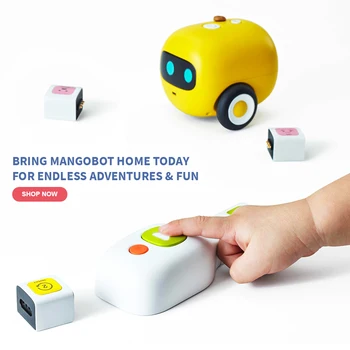 Mangobot Vizuāli Nav Ekrāna Plānošanas Apgaismības Celtniecības Bloku Slepeni Māca Kodēšanas Robots Rotaļlieta Bērniem Basic Edition