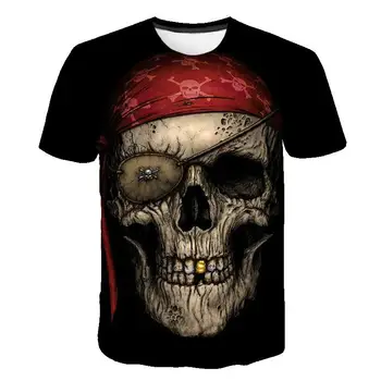 Marca calavera camiseta sangre ropa divertida hip-hop camisetas 3D Topi harajuku camiseta hombres manga corta Hombre moda Homme