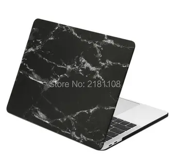 MARMORA BALTA/ZELTA Black Matēts Hard Case for Macbook Pro 13
